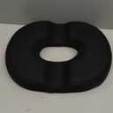 Niceeday Donut Pillow for Office Chair Seat Cushion for Car, Cooling Gel Memory Foam Cushion for Wheelchair Kitchen Chair Driving Desk Chair, Car Seat Cushion Chair Cushions for Sciatica Pain Relief (17.52*13.39*2.76in, Luxry Black)