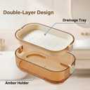 Leakproof Bar Soap Holder Dish, Portable Travel Soap Case Box for Shower, Camping, Hiking, Outdoor Use, Keeps Soap Dry