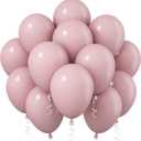Jobkoo Pink Balloons, 12 Inch 30 Pcs Boho Blush Pink Party Balloon Dusty Rose Nude Pink Balloons Retro Vintage Pink Latex Helium Balloons for Girls Baby Shower Anniversary Wedding Birthday Party Decor