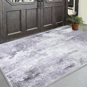 COMSLE Door Mat, Front Door Mat Indoor for Entrance Faux Wool Absorbent Non Slip Modern Throw Rug for Entryway Bedroom Muddy Paws - Pet Friendly, 36x60 Inches,Modern Gray Machine Washable (36"x60")