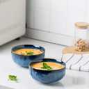 Serving Bowls - 22 Ounce Bowls Set - Ceramic Bowl Set of 2-5.75 inch for Salad, Soup,Cereal Bowls for Kitchen