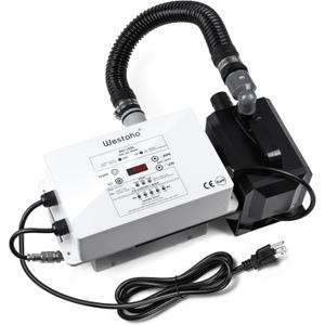 Salt Chlorine Generator & Pool Pump, Westaho Salt Water Pool Chlorinator System with Integrated Design, USA Made Titanium Cell, Designed for Above Ground Pools Up to 15,000 Gallons