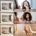 FENNIO Vanity Mirror with Lights 32"x22", Lighted Makeup Mirror, Large Vanity Mirror with Lights, Touch Sensor with 3-Color Lighting, USB Charging Port for Vanity Desk Tabletop
