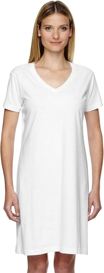 Fine Jersey Women's Crossover V-Neck Coverup White 2X