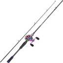 Sougayilang Baitcasting Fishing Combos, Carbon&Glass Fiber Composite 2 Piece Fishing Rods with Casting Reel- 6'0" Right Hand