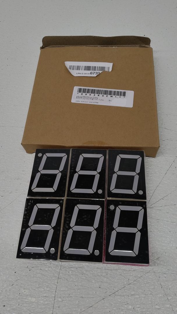 PATIKIL LED Display Digital Tube, 6 Pack 7 Segment 10 Pin 1 Bit 1.5"x2.2"x0.4" Common Cathode 3.6V LED Display Module for Electronic Driver Board, Red