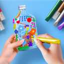 48 Pcs Suncatcher Paint Pens Stained Glass Paint Pigment Window Art Pens Suncatcher Paint Crafts Sets (10ML Each,24 Colors)