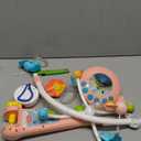 Eners Baby Crib Mobile with Music and Lights, Mobile for Crib with Remote Control, Rotation, Moon and Star Projection, Baby Crib Toys for Boys Girls (Pink)