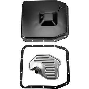 Transmission Oil Pan Kit with Filter & Rubber Gasket for Ford 4R75E / 4R75W Transmission (20042008) Steel Oil Pan,Replaces OE 6L3Z7A194A F6AP7G186BA