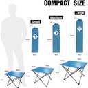 VILLEY Portable Camping Side Table, Ultralight Aluminum Folding Beach Table with Carry Bag for Outdoor Cooking, Picnic, Camp, Boat, Travel, Large 24''