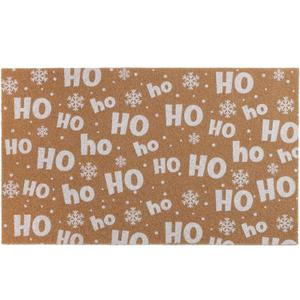duduta Ho Ho Ho Snowflakes Christmas Door Mat 16.5"x28", Coco Coir Welcome Doormat Floor Entrance Mat Non Slip