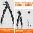 DRMODE Toenail Clippers for Thick Toenails for Seniors, Upgraded Long Handled Angled Head Toe Nail Clippers for Men Thick Nails with Wide Opening, Large Finger Nail Clippers Adult with Catcher