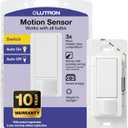 Lutron Maestro Motion Sensor Light Switch Indoor for Bathroom, Garage, Laundry Room, Any Bulbs, Occupancy Vacancy Sensor, Single-Pole, MS-OPS2-WH, White (1 Pack)