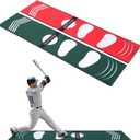 Softball Pitching Mat with Strike Zone, Wear-Resistant Portable Training Mat for Batting Stance Practice, 54 x 12 Inch, Indoor & Outdoor Baseball Practice for Youth Beginners