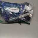 1B/Purple/Blue Curly Hair 18 Inch 6 Packs Goddess Locs Crochet Hair Ombre Faux Locs with Curly Ends Pre Looped Crochet Locs for Black Women(18 Inch,6 Packs,1B/Purple/Blue)