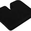 Orthopedic Wedge Cushion for Car Truck & Vehicles for Long Sitting and Improves Body Positioning for Office Chair Tailbone Support
 15.5"*18.5" ( black )