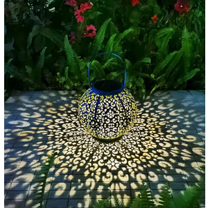 Go2garden Big Solar Outdoor Lanterns Waterproof, Gifts for Dad Mom Garden Yard Decor Lights for Patio,Balcony Party Ornaments, Birthday Mothers Day Gifts for Wife Grandma (1 Pack, Teal Blue)