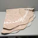 GarveeHome Scalloped Bow Rug for Living Room, 6ft Round Rugs Washable Solid Camel Rug for Dorm Soft Low Pile Non Slip Scalloped Rugs for Nursery Bedroom Decor Kids Room Playroom