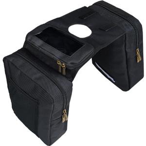 ATV Tank Bag Saddle Bag Waterproof Motorcycle Bag Compatible with Snowmobile Sportsman Scrambler FourTrax Grizzly UTV Hanging Storage Bag Black