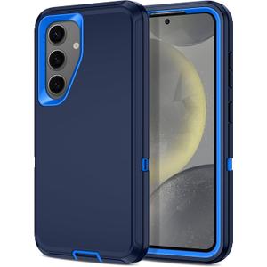 I-HONVA for Samsung Galaxy S24 Case,Galaxy S25 Case Shockproof Dust/Drop Proof 3-Layer Full Body Protection [Without Screen Protector] Rugged Heavy Duty Cover for Galaxy S24/S25,Navy Blue