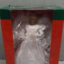 KSA 12" Lighted LED Fiber Optic White and Silver Angel Christmas Tree Topper