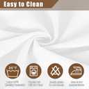 Fitable Faux Linen White Tablecloths for Rectangle Tables - 90 x 156 Inch - 6 Pack Fabric Textured Washable Table Clothes Floor Lenghth Table Covers for Wedding, Party, Banquet, Birthday
