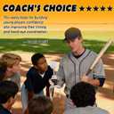 Big Ball Baseball Practice Popper, Pop Up Tee Balls to The Perfect Height for Batting Trainer, Batting Machine for Practicing Hitting Without a Pitcher