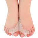 1 Pair Gel Toe Separators for Kid Overlapping Toe,Bunion Corrector Pads for Bunion Relief Splint,Toe Separators with 2 Loops,Big Toe Space Suitable for Bunion Pain Relief and Overlapping Toes