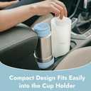 Papablic Portable Travel Baby Bottle Warmer On The Go, Fits Most Car Cup Holders, 12 OZ Stainless Steel Bottle Warmer, Leak-Proof, Safe & Easy to Clean
