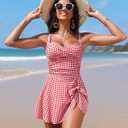 Blooming Jelly Womens One Piece Swim Dress Tummy Control Swimsuits Modest Bathing Suit Full Coverage Swim Skirt (XXL)