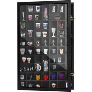 30.5x19.1'' Shot Glass Display Case with Removable Shelves