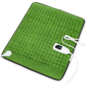 Deepsoon Heating Pad,Electric Heating Pads for Back,Neck,Moist Heating Pad for Abdomen Shoulder Knee Legs,Dry/Moist Heat&Auto Shut Off,Mother's Day Birthday for Men and Women,Green Black,24x20 Inch