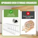 4 Pack Pot Lid Holder Kitchen Pot Lid Organizer Cabinet Rack Suitable for Bakeware, Dish, Plate, Pots & Pans, Cutting Boards, Serving Trays, Reusable Containers in Cabinet Pantry (Silver)