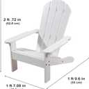 KidKraft Wooden Adirondack Children's Outdoor Chair, Kid's Patio Furniture, White, Gift for Ages 3-8