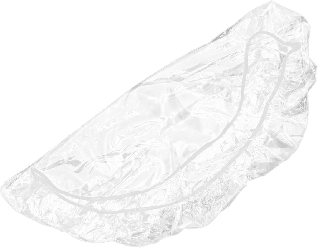Cabilock Clear Round Table Cover Elastic Edge Fitted Tablecloth for Indoor Outdoor Use for Family Meals Parties Special Occasions