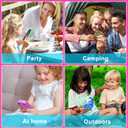 Tic-Tac-Toe Bolt Game, 4-in-1 Handheld Puzzle Games Console, Electronic Tic-Tac-Toe Game for Educational and Memory Growth, Portable Travel Games for Car Ride, Board Games for Kids and Adults (Pink)