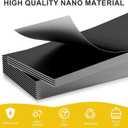 Polymer Material Reusable Napkin Band, Glue-Free Tear-Proof Water Resistant Oil-Proof Napkin Bands Set of 200(Front Black Color and Back White), 6 Adjustable Sizes Napkin Rings