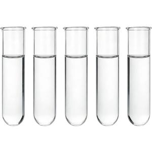 YIBOT Glass Plant Propagation Tubes Accessories Glass Test Tubes Tiered Planters Wall Terrarium for Home Office Plant Hanger Flower Vases Wall Decor Hydroponic Cuttings (5 Tube Vases) Clear
