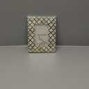 Picture Photo Frame Moorish Damask Moroccan Arts Inspired Handmade Naturals Bone Frames Size 4"x6", White-Grey