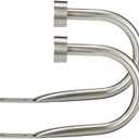 Drapery Holdback, Quality Metal Decorative Curtain Holdbacks with Zinc Alloy Cap Finials,Rust-Proof, Set of 2 Window Curtain Holdbacks,Satin Nickel