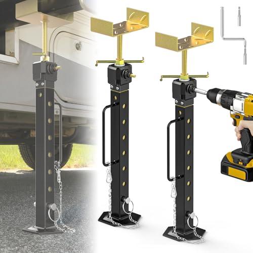 New Upgraded RV Slide Out Supports Stabilizer Jacks, [Allow Drill Adjust] 16" to 36" Adjustable Slide Out Support Jacks, Camper and Travel Slide Out Stabilizer Jacks, Supports Up to 5,000 lbs