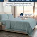 LANE LINEN 1000 Thread Count 100% Egyptian Cotton King Size Sheets Silky Sateen Weave, Naturally Cooling & Durable, Ultra-Soft Luxury You Can Feel,15" Deep Pocket King Sheet Set French Blue