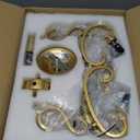 Wieliou Crystal Chandelier, Golden Crystal Lighting,5-Light Modern Chandelier for Living Room Kitchen Island Entryway Bedroom