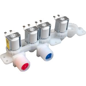 Washer Water Inlet Valve Assembly For Samsung WA49B5205AW WA51A5505AC WA51A5505AV WA52A5500AW WA54A7305AE WA54A7305AV WA54CG7105ADUS WA54CG7105ADUS WA54CG7105AVUS WA55A7300AE WA55CG7100AWUS