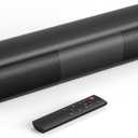 Saiyin Sound Bar for Smart TV, 11.7-inch Soundbar with Bluetooth 5.3/Optical/Auxiliary Inputs, Small Size & Big Power, 48W Peak Power Compact Sound Bar for TV, PC, Gaming, and Projectors