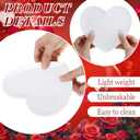 Nuogo 4 Pcs Heart Shaped Dinner Plates 6.8'' Serving Tray Melamine Heart Shaped Plates for Dessert, Appetizer, Salad, Dishwasher Safe (White)