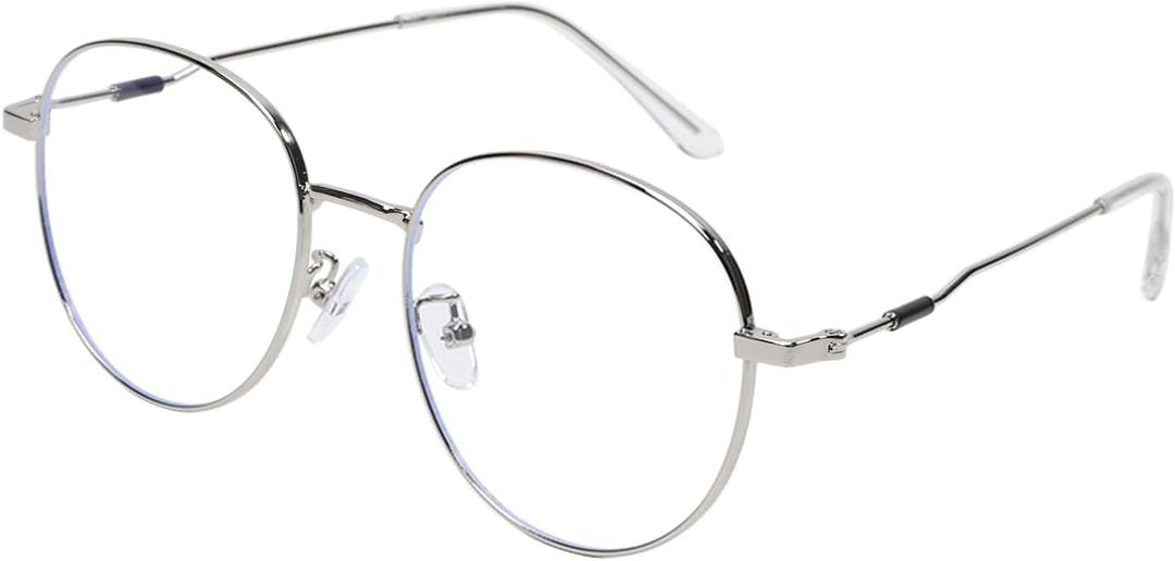 Blue Light Blocking Glasses for Women Men 99% Anti Eyestrain Computer Glasses Metal Frame Screen Protection