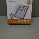 Uvital Big Button Phone for Seniors, Corded Landline Phone with 9 One-Touch Dialing Big Buttons, Hands-Free Calling, Loud Ringer, Easy to Use for Visually Impaired Telephone for Seniors