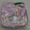 Insulated Lunch Bag With Adjustable Shoulder Strap, Nylon Preppy Lunch Box Large Insulated Lunch Bag Reusable Lunch Tote Bag with Smiley Preppy LunchBag for Girls School Travel Picnic (Purple)
