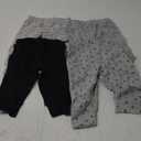 Simple Joys by Carter's Unisex Baby 4-Pack Neutral Pant (6-9 Months, Black Bananas/Grey/White)